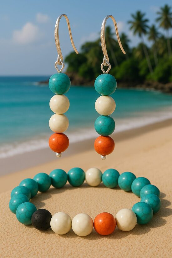 Dabīgo pērļu rotu komplekts "Bali talismans"